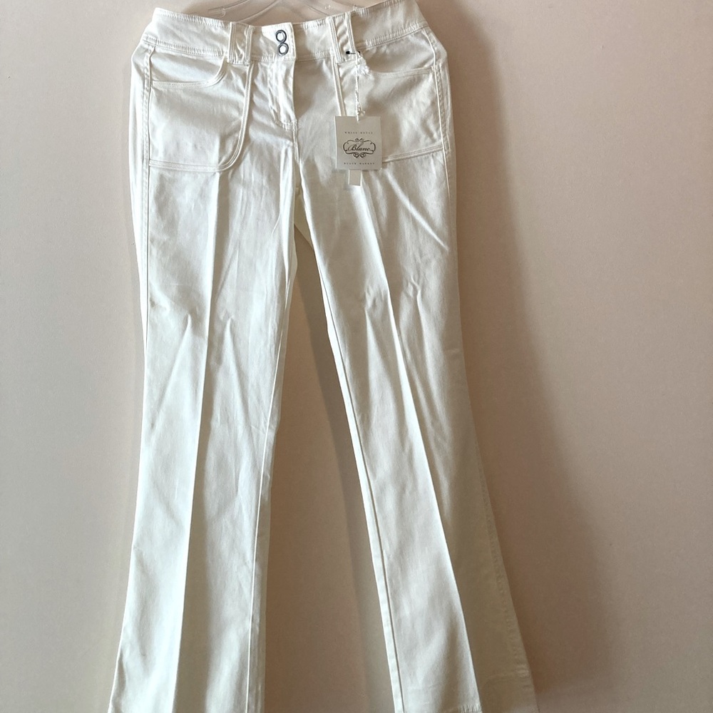 NWT WHBM BLANC FIT Pants Ivory Size 2